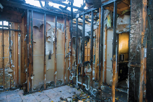 Professional Emergency Fire Cleanup technician working in Harbor Beach, MI